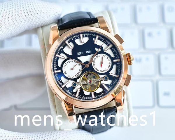 

new boutique men's luxury watch powerful hollow design refined steel case mineral super strong mirror, Slivery;brown