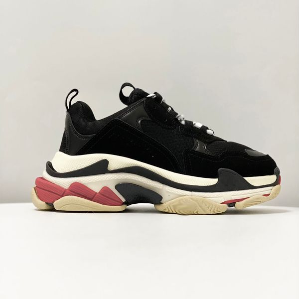 

men's sports shoes tennis platform sports shoes transparent sole black white gray red pink blue royal neon green 2023 triple s casual s