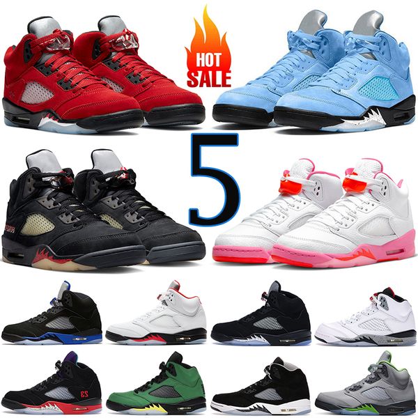 

jumpman retro 5 basketball shoes 5s sneakers unc pinksicle racer blue nior raging bull fire red suede concord oreo aqua black metallic men o