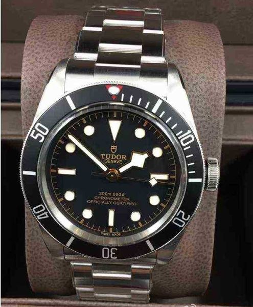 

superclone mechanical watches tudors dynasty watch designer rudder qicheng biwan 41mm small black flower automatic mechanical men's 792, Slivery;brown