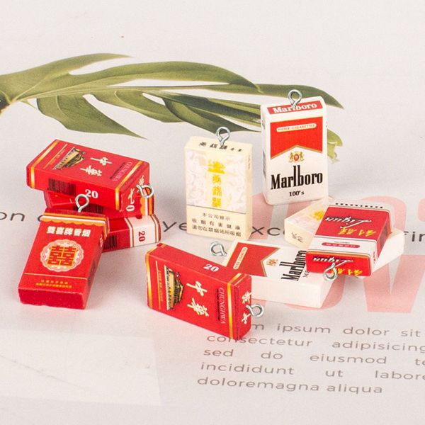 

charms mini resin cigarette pendant for jewelry making accessories diy earrings necklace keychain decoration drop delivery 2022 smtxr, Bronze;silver