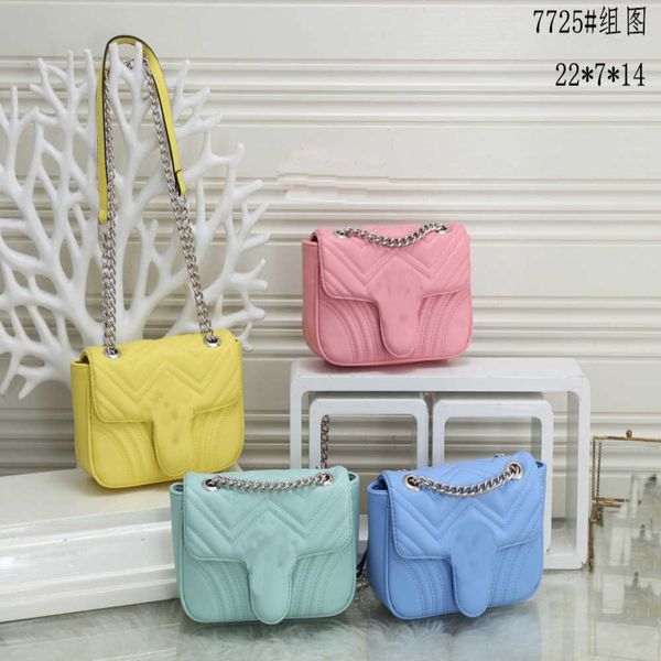 

factory wholesale new 2023 new trend versatile multi style makaron chain women's single shoulder classic pop messenger
