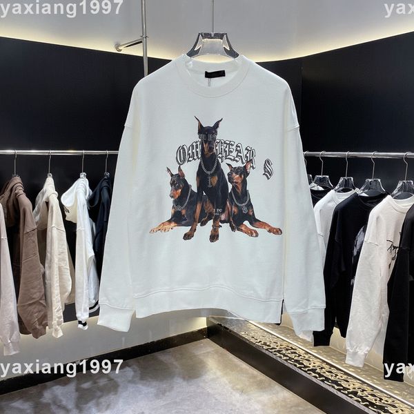 

2023ss spring and summer new hoodies high shirt grade cotton sweatshirts printing short pants sleeve round neck panel t-shirt size s-m-l-xl-, Black;brown