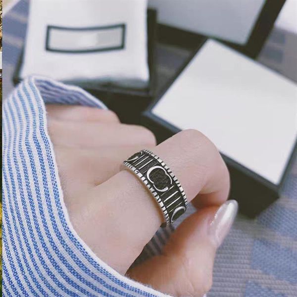 

designer rings carved letter ring for women street fashion luxury brand jewelry men designers rap rings d2109235hl294w, Silver