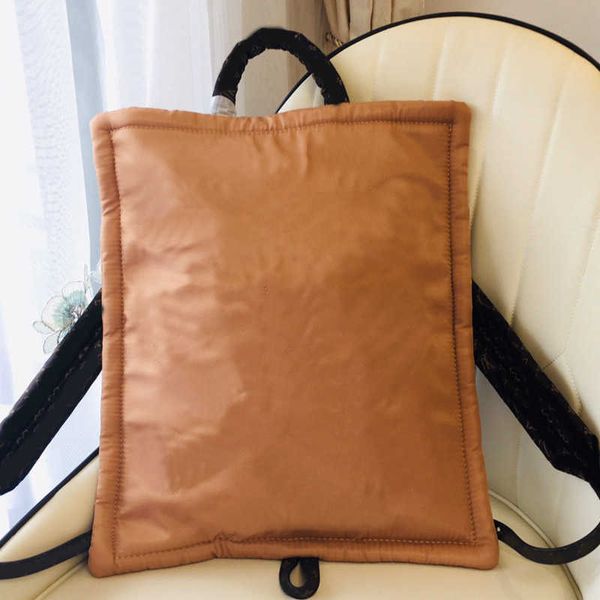 

backpack style brand lou crossbody shoulder bag women handbag cotton fabric fashion pattern embroidery letter metal trim zipper open trendy