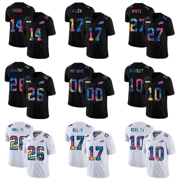 

17 josh allen jersey buffalo''bills''von miller stefon diggs dawson knox tredavious rainbow men women youth rugby footba, Black;red
