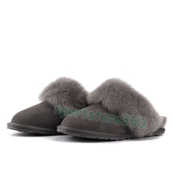 

fur slippers scuff sis warm shoes winter slides men women sneakers charcoal chestnut black luxury scuffs fashion mens slipper classic with b