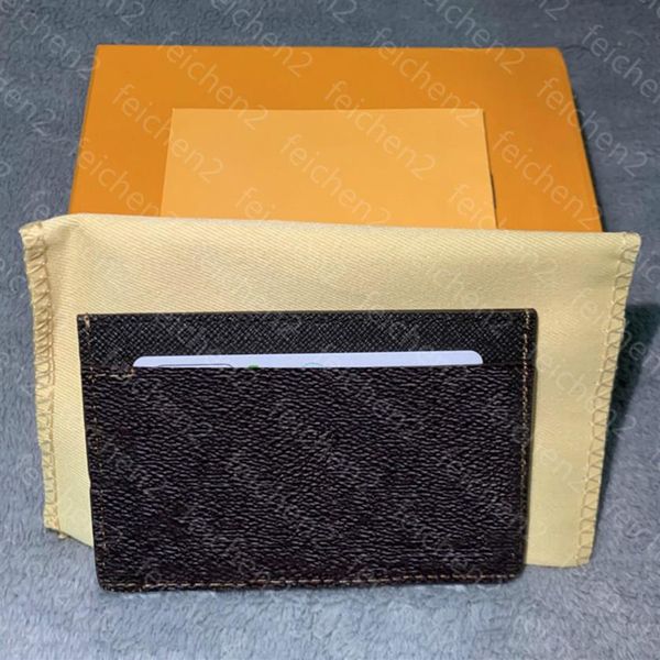 

luxury designer women men card holder mono gram canvas brown checkered black plaid leather good quality a317k, Brown;gray