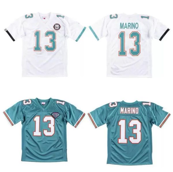 

custom stitched football jersey 13 dan marino 1990 mitchell & ness retro rugby jerseys men women youth s-6xl, Black;red