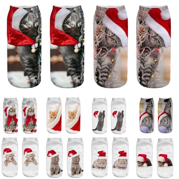 

socks funny women 39s short cotton 3d cat hat print designer fashion lovely harajuku kawaii gift happy cute christmas drop delivery 2 smt0i, Pink;yellow