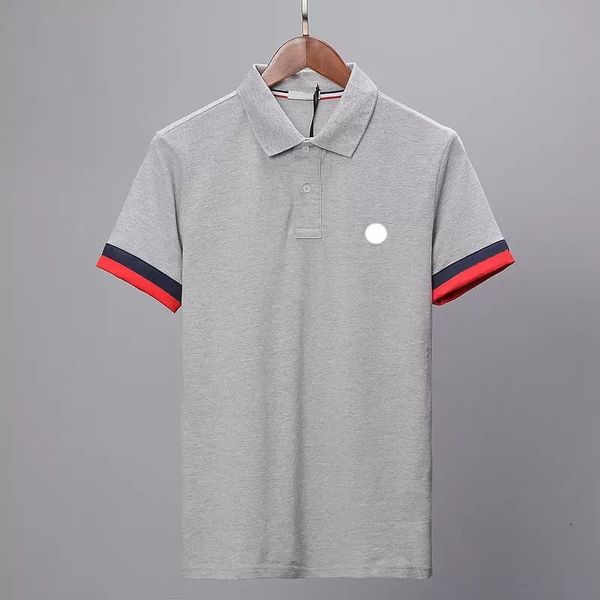 

mon luxury designer polo shirt t-shirt brand shirts classic fashion hip hop hat pattern polo outdoor casual higher version 4-color lapel u.s, White;black