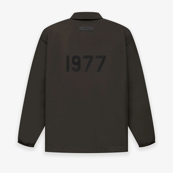 

22fw usa flocking print coat autumn winter coach jacket men women high street wind proof emblem patchwork outerwear, Black;brown