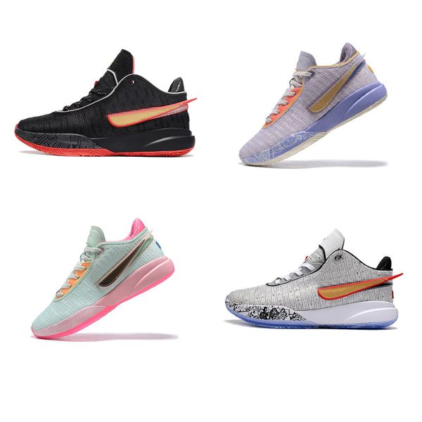 

womens james lebron 20 xx basketball shoes for kids mens pink white time machine purple gold lakers trinity black red gold debut sneakers te