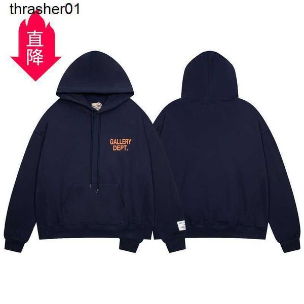 

men's hoodies designer sweatshirts winter fashion brand galery dept letter pullover hoodie men women, Black
