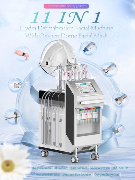 

11 in 1 facial oxygen bar diamond dermabrasion hydra beauty machine