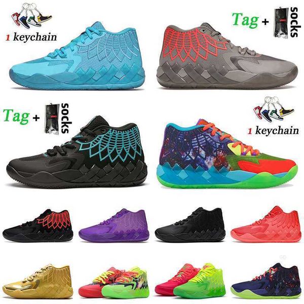 

athletic lamelo ball mb.01 mens basketball shoes faashion 1of1 men sneakers unc rock ridge black red blast rick and morty not from here rare