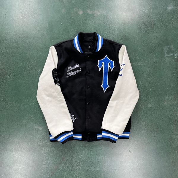 

online celebrity men's trapstar bomber jacket embroidery splice medal jacket hoodie british street fashion dress, Black;brown
