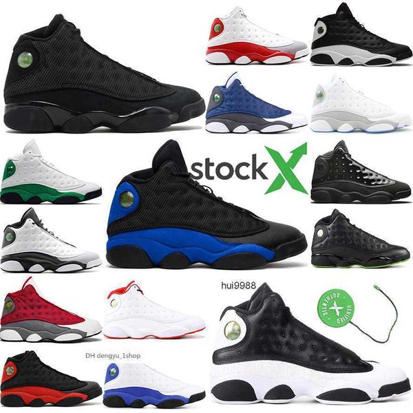 

basketball shoes game sneakers trainers university gold obsidian powder blue red flint reverse 2022 jumpman 13 13s og jorden ho jordas air s, Black