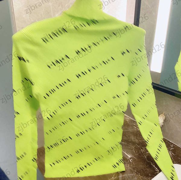 

designer sweater woman full body letter logo printed natural color knitted sweater lapels tight warm knitwear sports casual women 5 colors, White;black