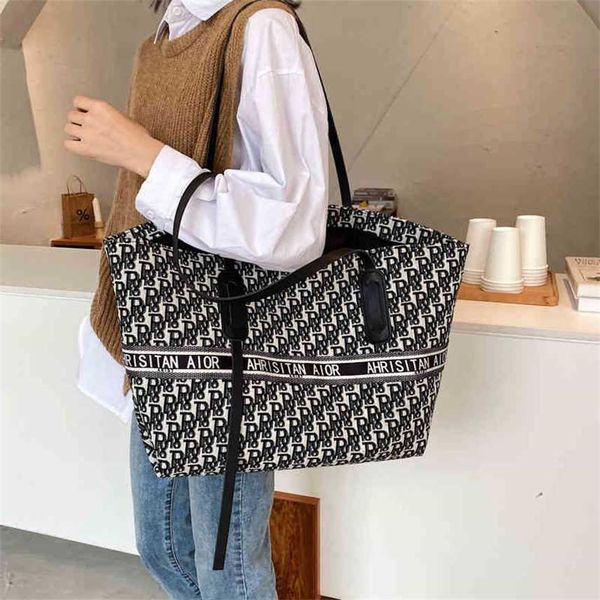 

purses simple large capacity bag women's new versatile canvas shoulder carrying