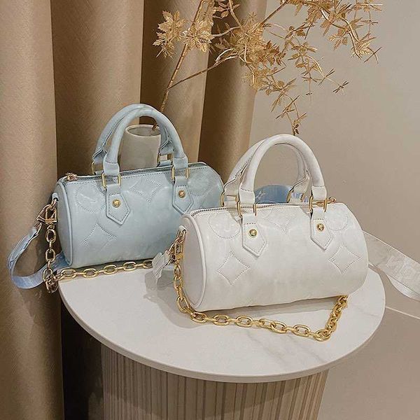 

bags designer brand totes shoulder m59800 m59827 designe end papi llon bb mini detachable strap canvas natural pu carried clutch black white