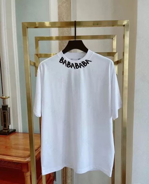 

men t shirt patagonias letter print doodle high street tees mens women casual short sleeve tee shirt cotton t-shirt streetwear, White;black