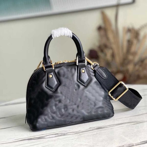 

designer brand totes shoulder shell ladies shoulder soft alma bb embossing m59793 socialite classic cow leather material shopping