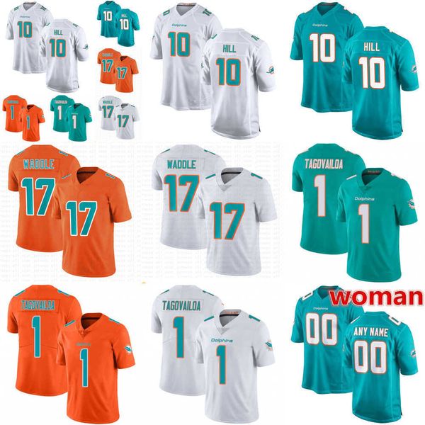 

football jerseys 10 tyreek hill men women youth miami''dolphins''jersey 13 dan marino 11 devante parker 1 tua tagovailoa, Black;red