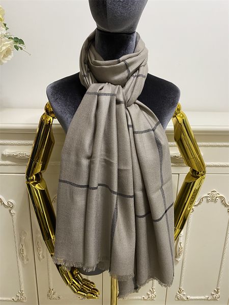 

women's long scarves goodquality 100% cashmere material thin and soft embroidery letter size 200cm - 70cm, Blue;gray