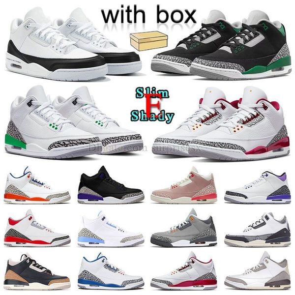 

box with 3s pine green basketball shoes for mens jumpman 3 fire red 2022 slim shady dark iris court purple unc lucky green fragment 3m refle