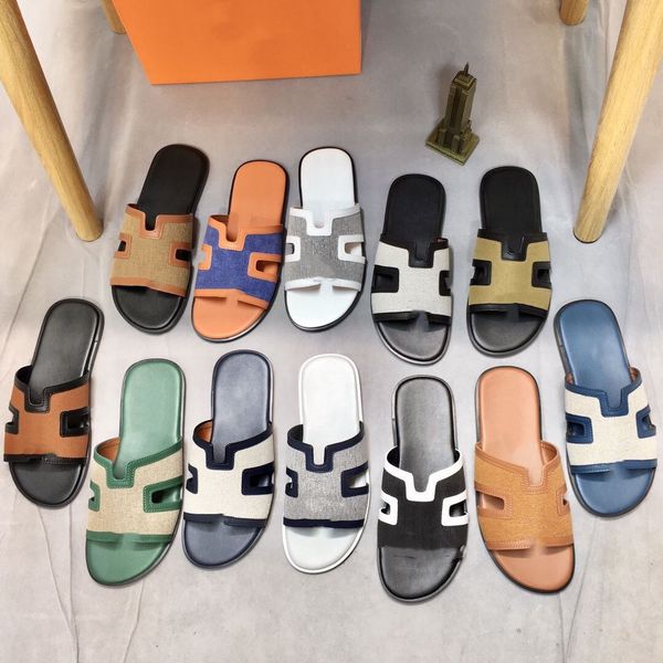 

2022 fashion slippers classic h women's sandals summer designer luxury leather rubber flip flops outdoor beach shoes boots, Black
