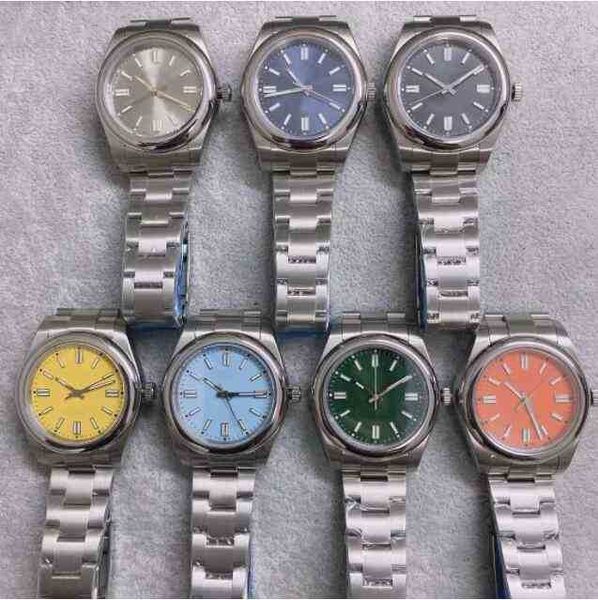 

men mens watch watches 7 colors self winding automatic movement mechanical stainless steel wristwatches