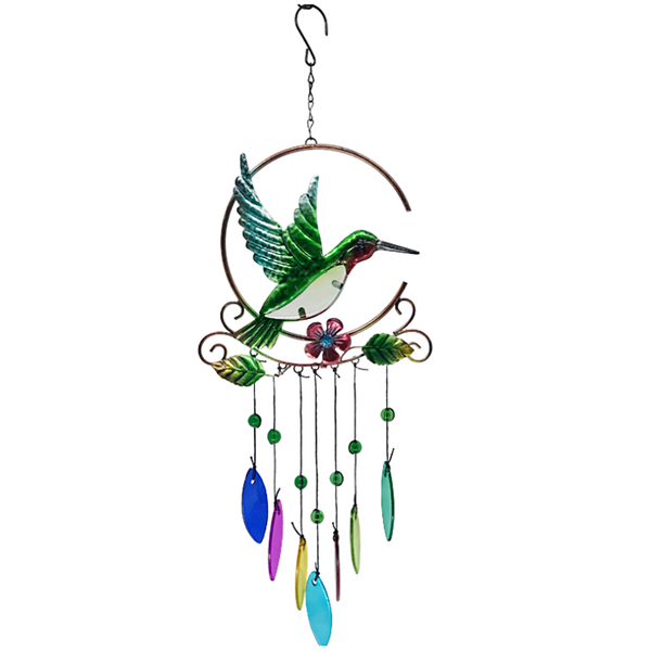 

hummingbird wind chimes arts suncatcher outdoor metal hanging bell yard garden decoration handmade craft windchime 1223479