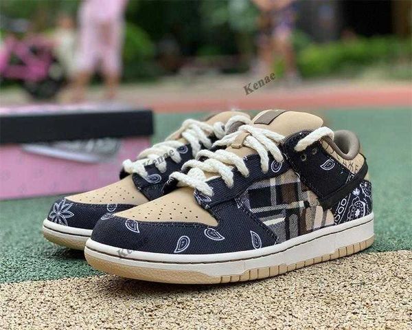 

2022 Top Quality Mens Casual Shoes skateboard shoe Dunks Travis Scotts x Cowboy scratch-off Women Men Trainer Platform Sneaker With Box, #1