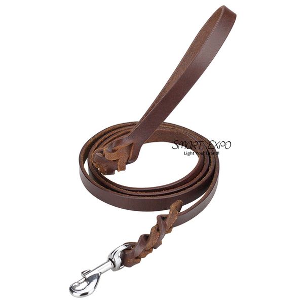 

braided leather dog leashes premium grade durable dog leads for large medium small dogs training and walking ps19
