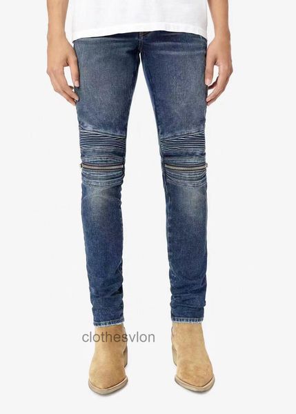 

wash amirs amiris designer jeans mens jean right version style fashion brand high street blue wrinkled double knee zipper men 58hn