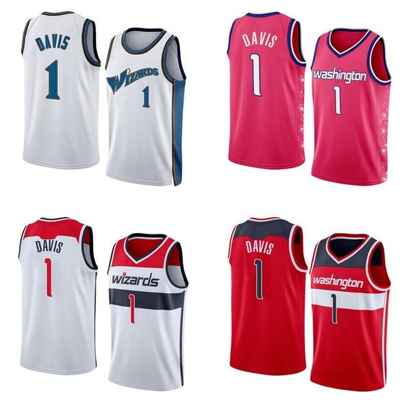 

custom custom basketball jerseys johnny davis 2022-23 season white black city men women youth jersey, Black;red