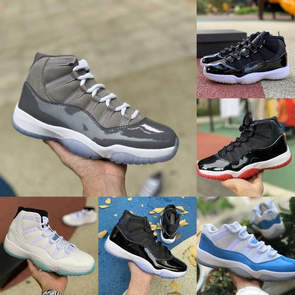 

2023 jumpman jubilee bred 11 11s high basketball shoes cool grey legend blue 25th anniversary space jam gamma blue easter concord 45 low col, Black