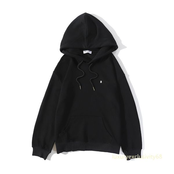 

men's hoodies sweatshirts designer ba mens womens warm pullover hooded essential fashion brand designers loose sweatshirt lovers cloth, Black