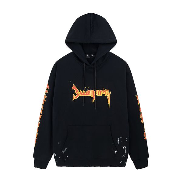 

hooded sweatshirt balencaigaity luxury design wrinkle resistant men women hooded pullover high street print winter 03-010, Black