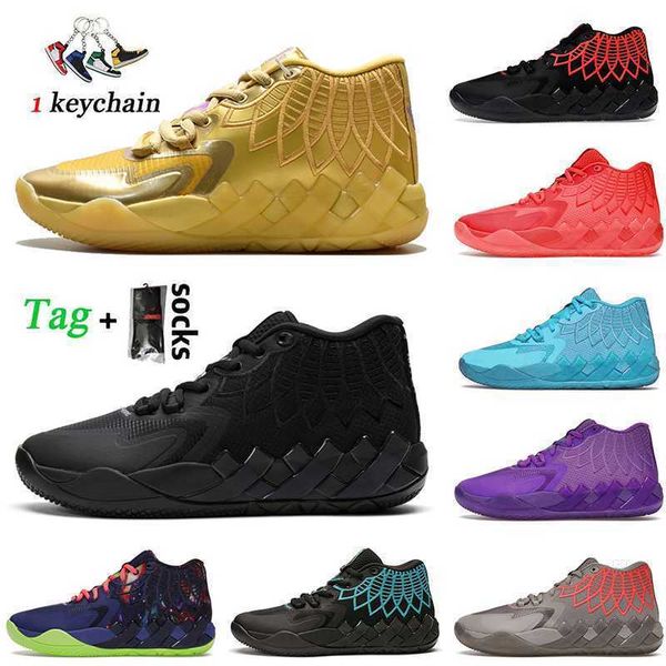 

iridescent dreams lamelo ball mb.01 basketball shoes 1of1 rick and morty mens trainers not from here rock ridge red blast galaxy i buzz, Black
