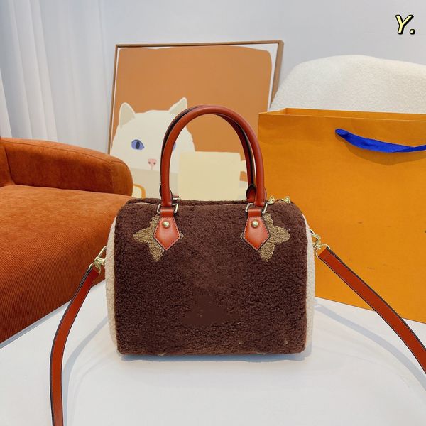 

women's shoulder bag designer designed winter fur pillow bag tote bag fashion 2023