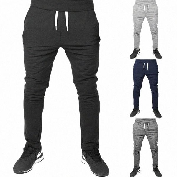 

men's pants 2021 spring and autumn solid color trousers casual sports trend harem motorcycle men o7ax#, Black
