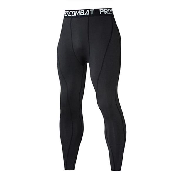 

thermal pants leggings tights compression mma tactics long johns underwear solid color quick-drying track suit men sportswear290d, Black