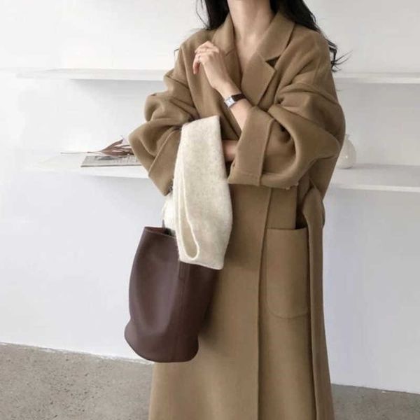 

ladies woolen coat max designer cashmere jacket winter long cardigan windbreaker warm coats, Black