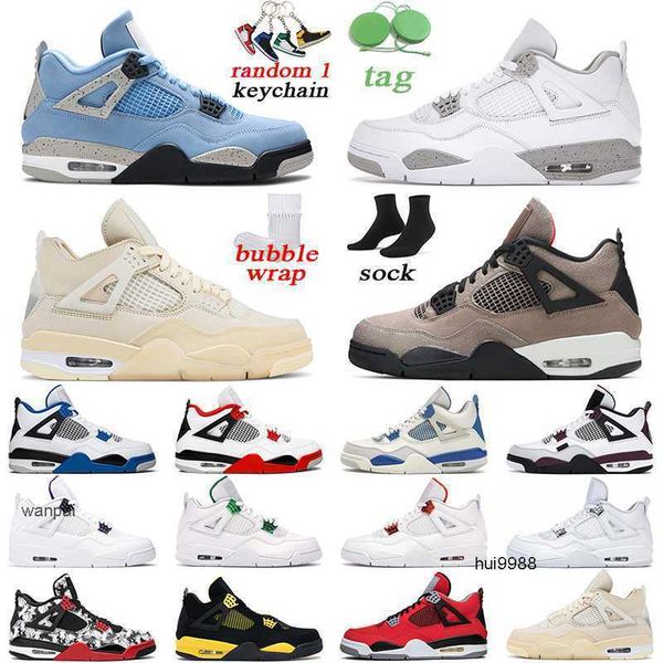 

2023 4s men women basketball shoes black cat university blue fire red white oreo jumpman 4 taupe haze mens trainer sports sneakers jordam je