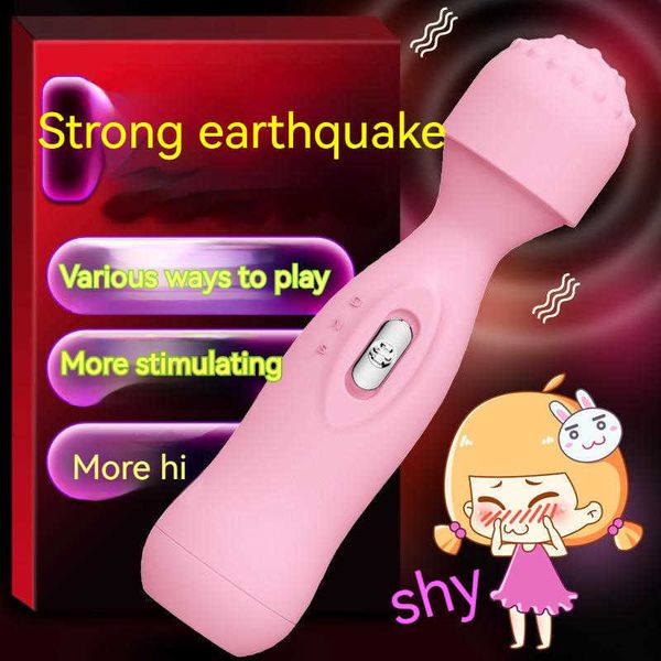 

toy electric massagers vibrating spear women's rechargeable bottle mini size av frequency conversion massage stick product x1uk