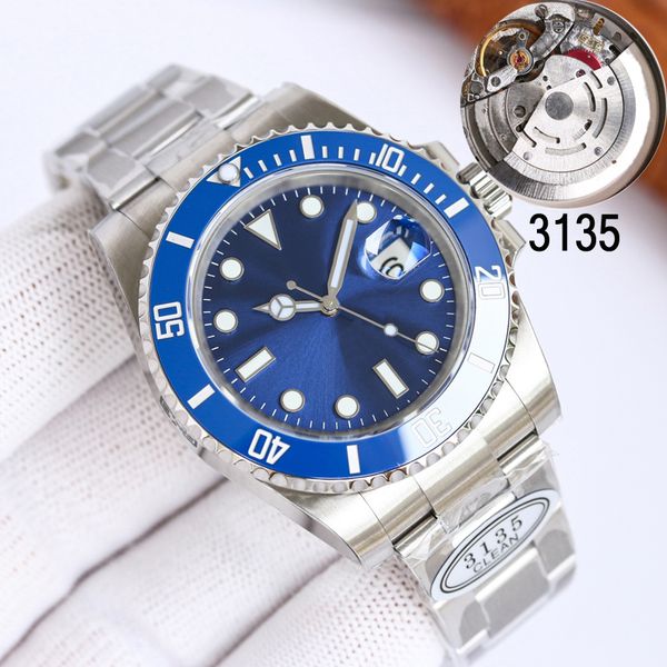

clean factory luxury mens watch silver v11 116610l blue ceramic bezel sub eta3135 automatic mechanical watches 904l sapphire waterproof with, Slivery;brown