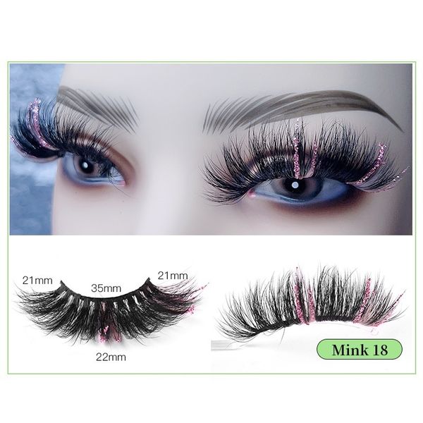

curly thick color false eyelashes with glitter powder naturally soft and delicate reusable hand made multilayer mink fake lashes extensions