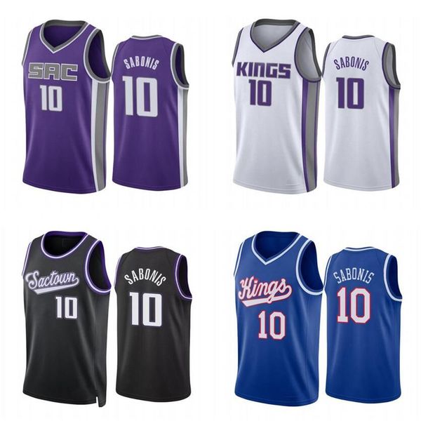 

custom custom basketball jerseys domantas sabonis 2022-23 season blue red black white city men women youth jersey, Black;red